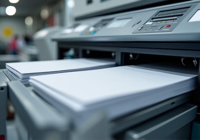 High-volume photocopying and digital printing equipment in Manchester print shop
